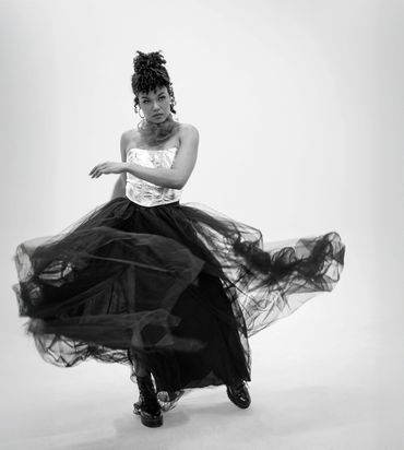 creative model photoshoot in the studio