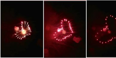 heart fireworks