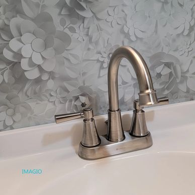 glass bathroom backsplash - IMAGIO papel garden