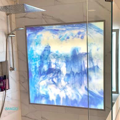 Custom Tempered Glass Shower Walls by IMAGIO