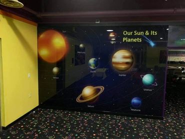 IMAGIO wall mural solar system tempered glass wall