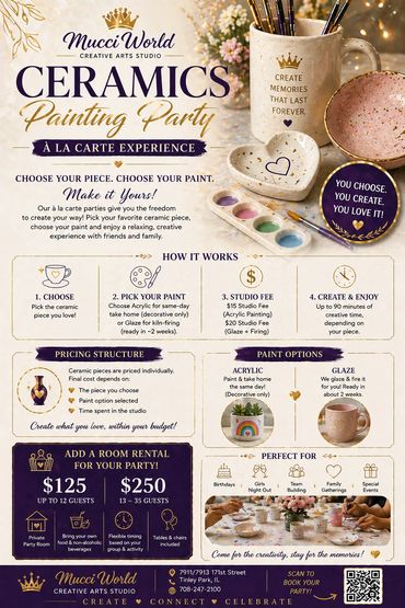 Ready to paint Ceramic Party