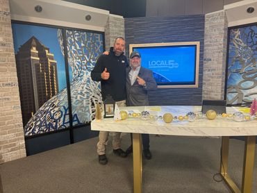 James Chapline of MEP and Lou Sipolt of We Are Iowa hamming it up post-interview for the cameras.