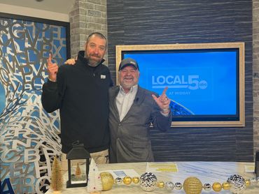 James Chapline of MEP and Lou Sipolt of We Are Iowa hamming it up post-interview for the cameras.