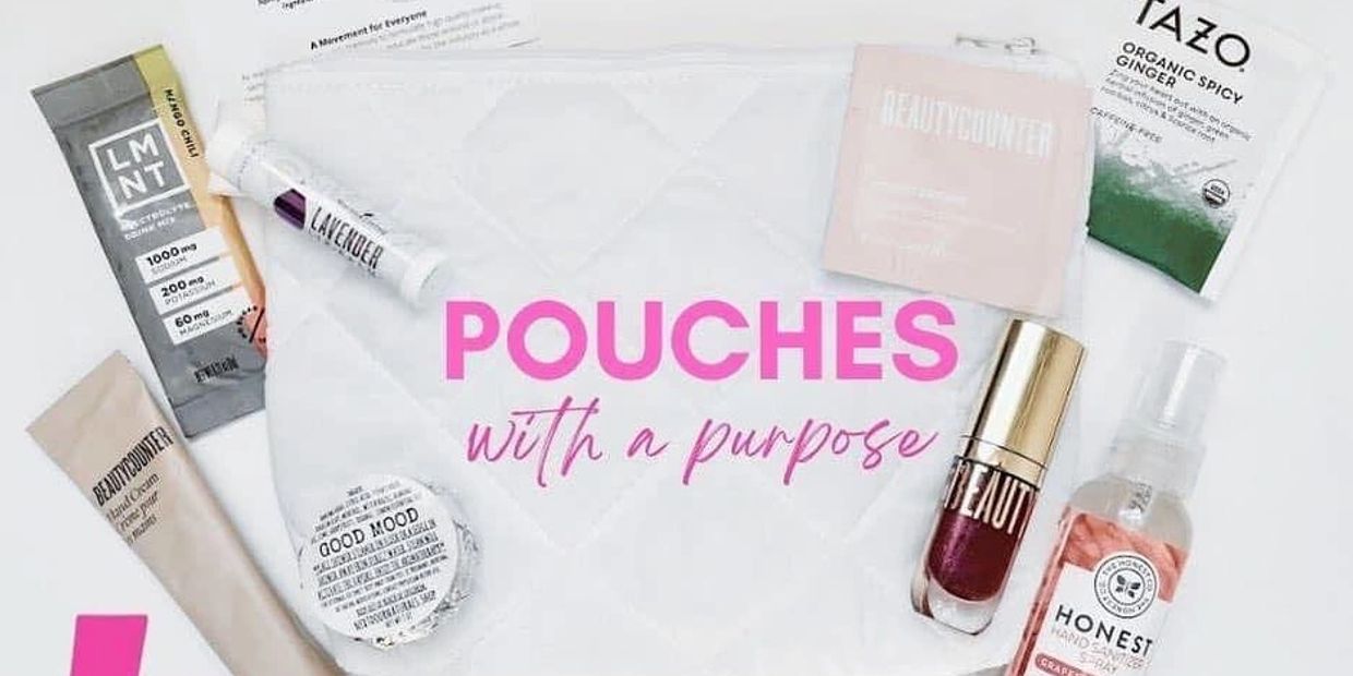 pouches with purpose, lip gloss, makeup, pouch