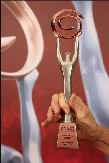 Harvesting Health wins award for Alternative Therapy for naturopathy, nutritionand counselling