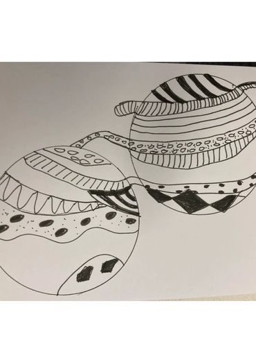 Zentangle Art at our art therapy class Gold Coast