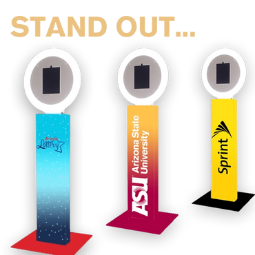 Toronto Photo Booth Company Social Brand Kiosk, branded booth branding