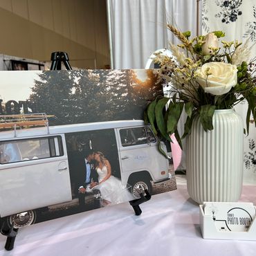 Toronto Photo booth company white vw photo booth bus, client print