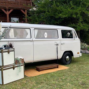 Toronto Photo booth company white vw photo booth bus