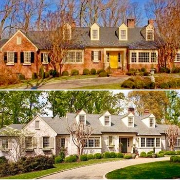 A house I lime washed using historic lime wash made by hand. Total cost for materials: $10.