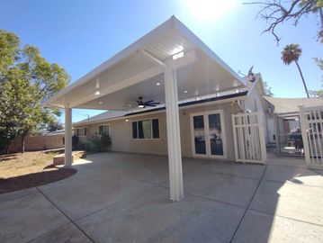 Roof mount White/White Solid Non- Insulated Patio Cover Yorba Linda Ca