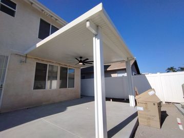 White/White Solid Non- Insulated Patio Cover Yorba linda Ca