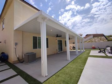 White/White Solid Non- Insulated Patio Cover Riverside County