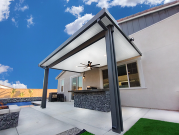 White and Gray Patio Covers Menifee Ca
