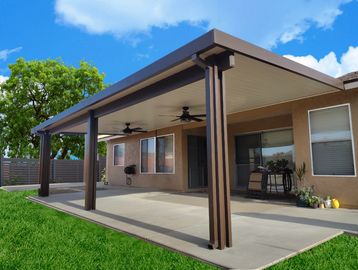 Sand/ Brown Solid Non- Insulated Patio Cover Menifee Ca