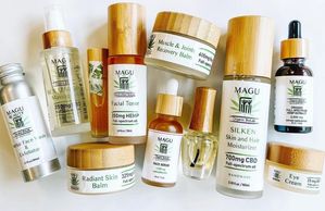 bamboo glass containers hemp oil cosmetics cbd oil products