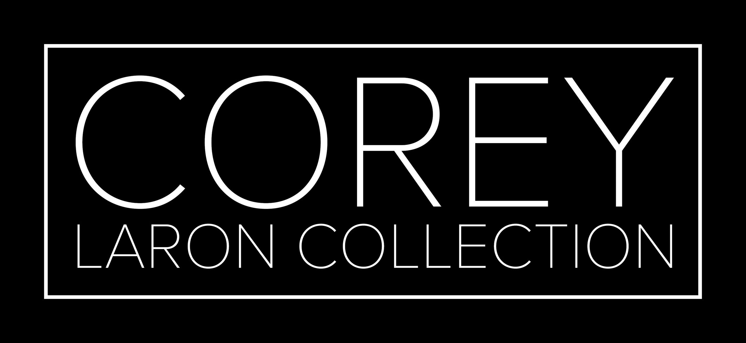 Logo for Corey Laron Collection in white text on black background.