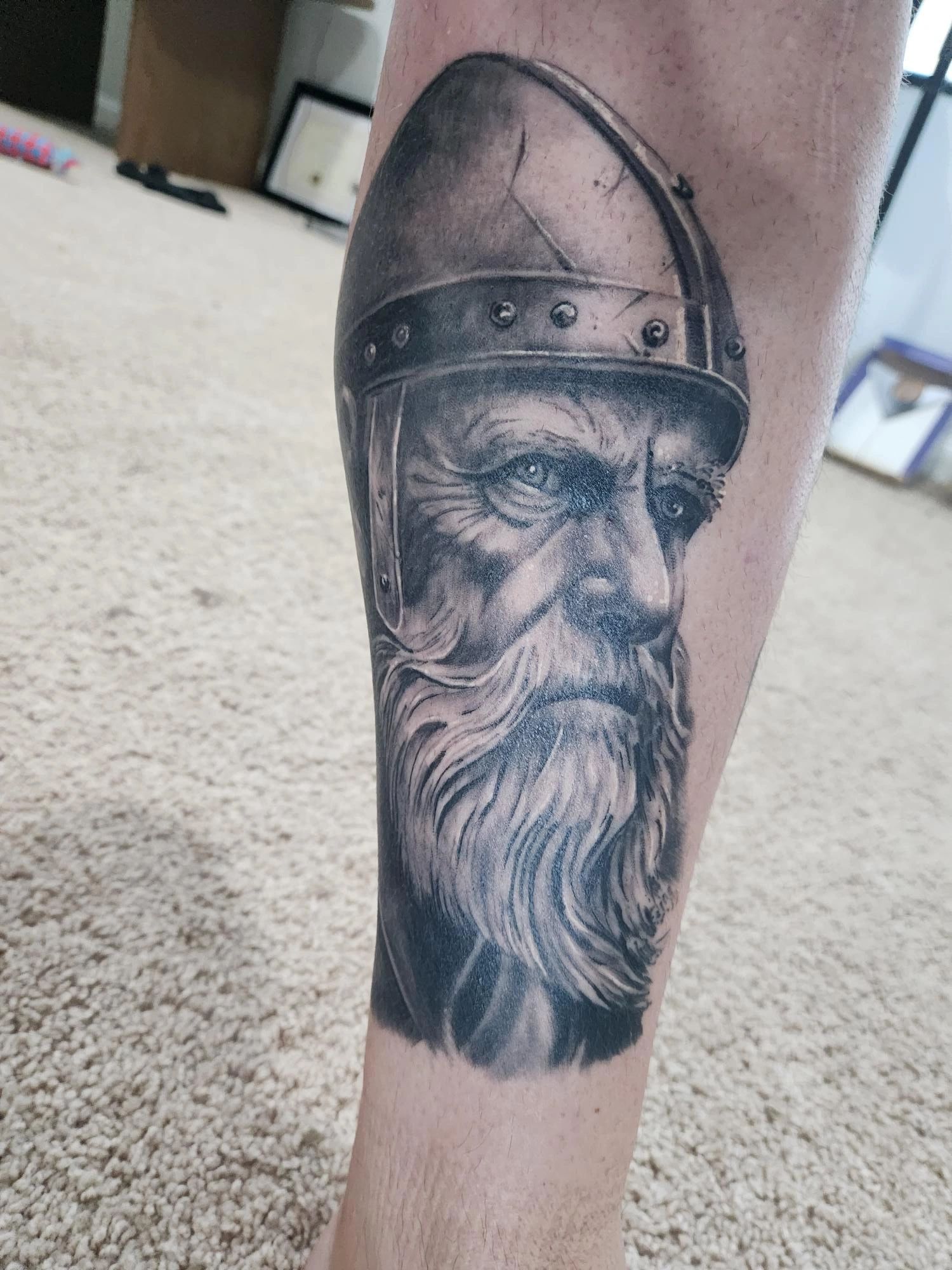 Healed realistic Viking portrait
