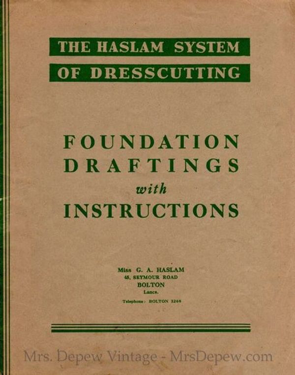 The Haslam System of Dresscutting original pattern supplement booklet.