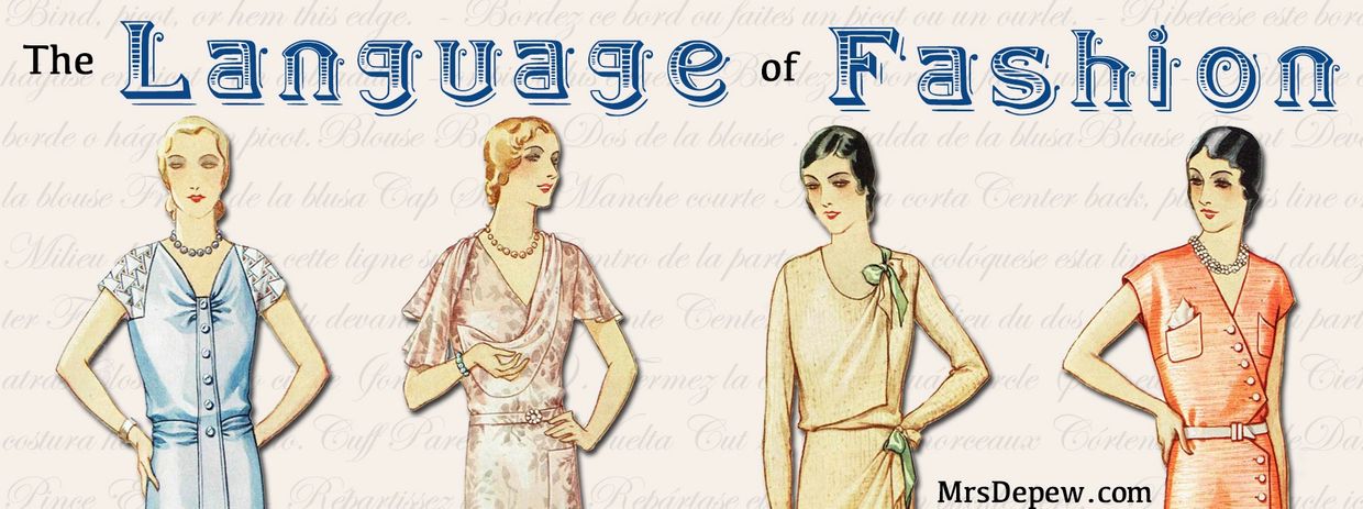 The Language of Fashion blog post header image 1930s dresses.