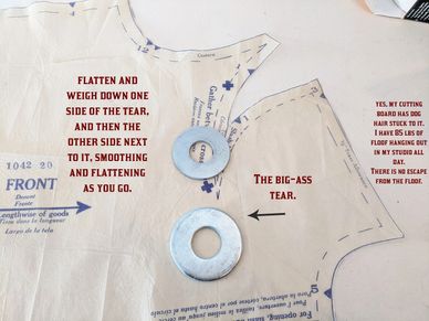 How to repair vintage sewing patterns the safe way.