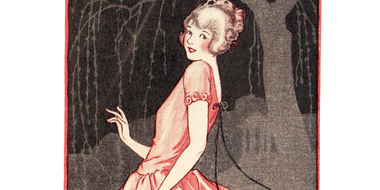 Fancy 1920s woman illustration.