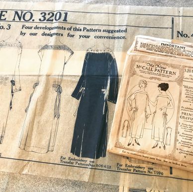 antique vintage sewing pattern envelope and instructions sheet Mccall.