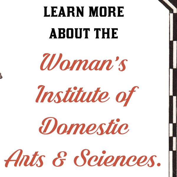 learning more about the Woman's Institute of Domestic Arts and sciences.
