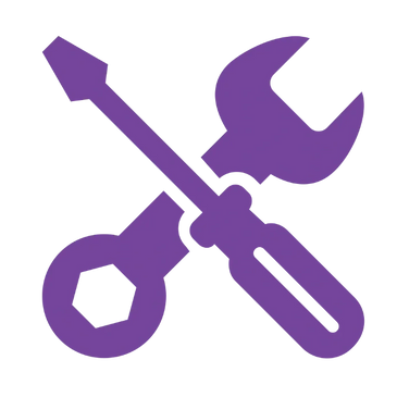 Símbolo de un desarmado y una llave, simulando "mantenimiento"