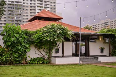 Exterior view of The Lily Pond intimate wedding venue in Bangalore