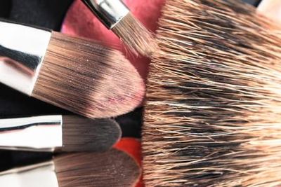Makeup brushes with colour