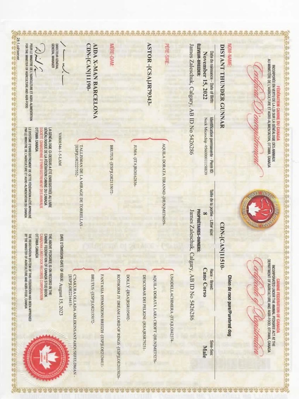 CFC CERTIFICATE
