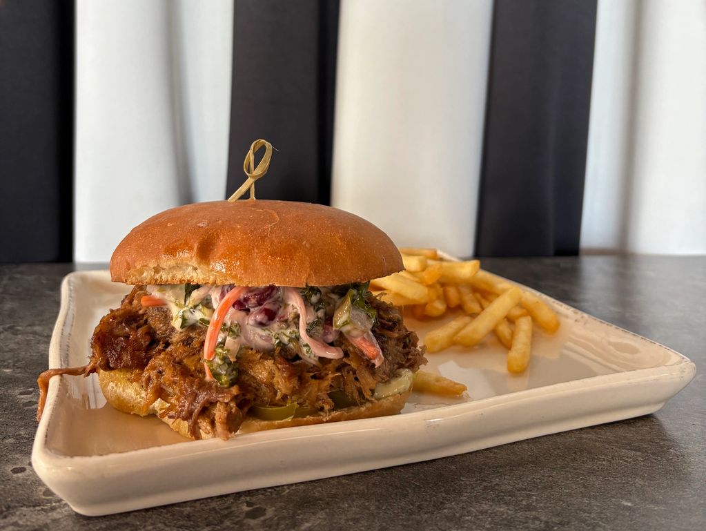 Pulled Pork Sandwich on Homemade Bread