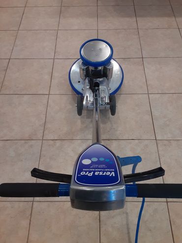 A buffer to give a final evenness to the tile floors, the final touch