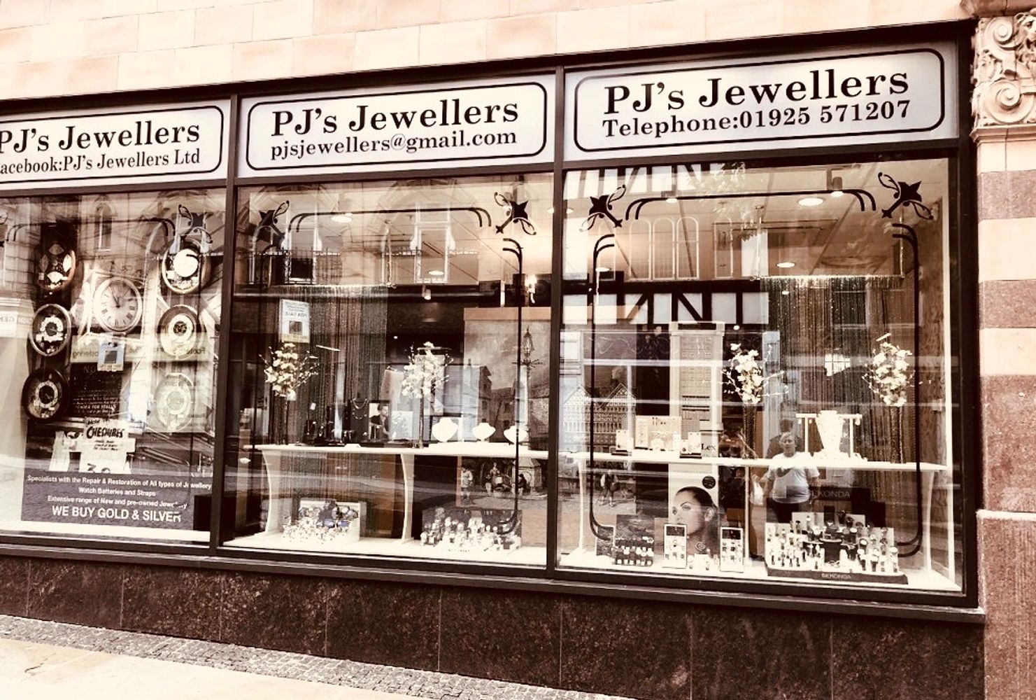 PJ's Jewellers shop Warrington