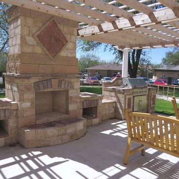 Photo of the lattice covered back patio at the MNRC nursing home
