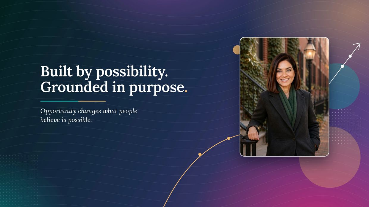 June Manley. Built by possibility. Grounded in purpose.