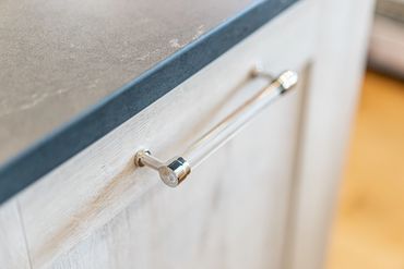 towel holder attached to kitchen island