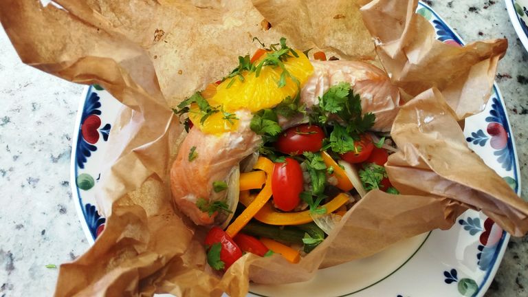 Cooking Creole Style Fish en Papillote