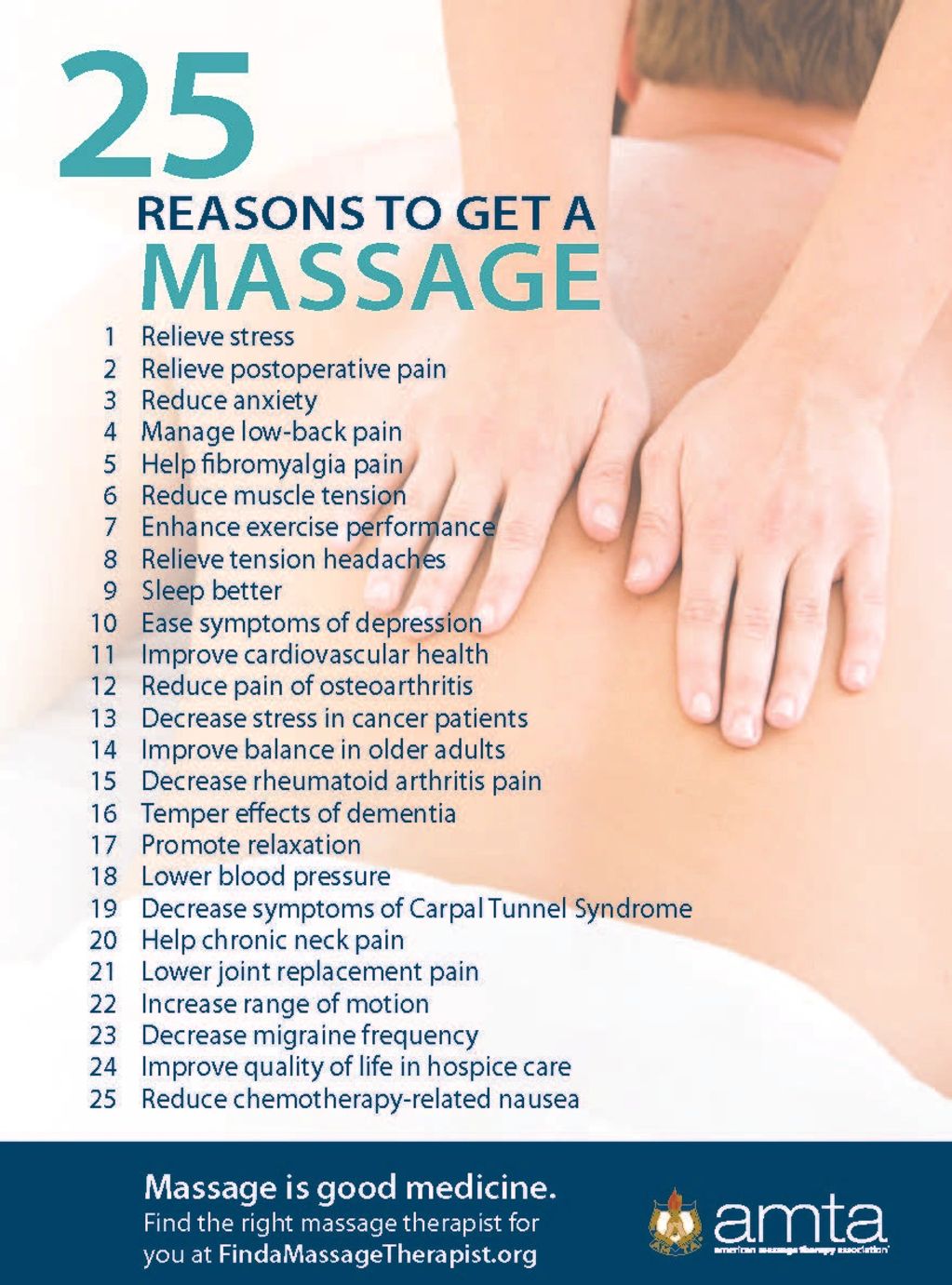 AMTA Reasons for Massage