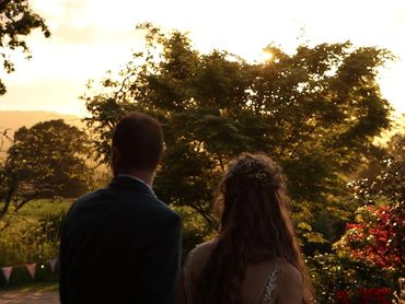Couple watching a sunset