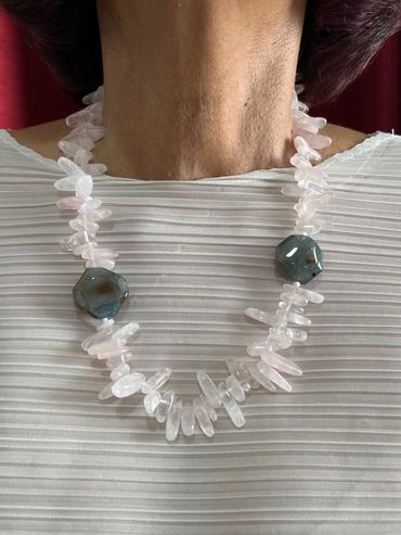 Handmade necklace
Tricolour Agate
Rose Quartz