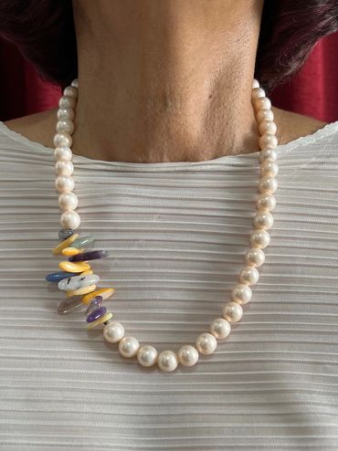 Handmade necklace
Shell Pearls
Mother of Pearls