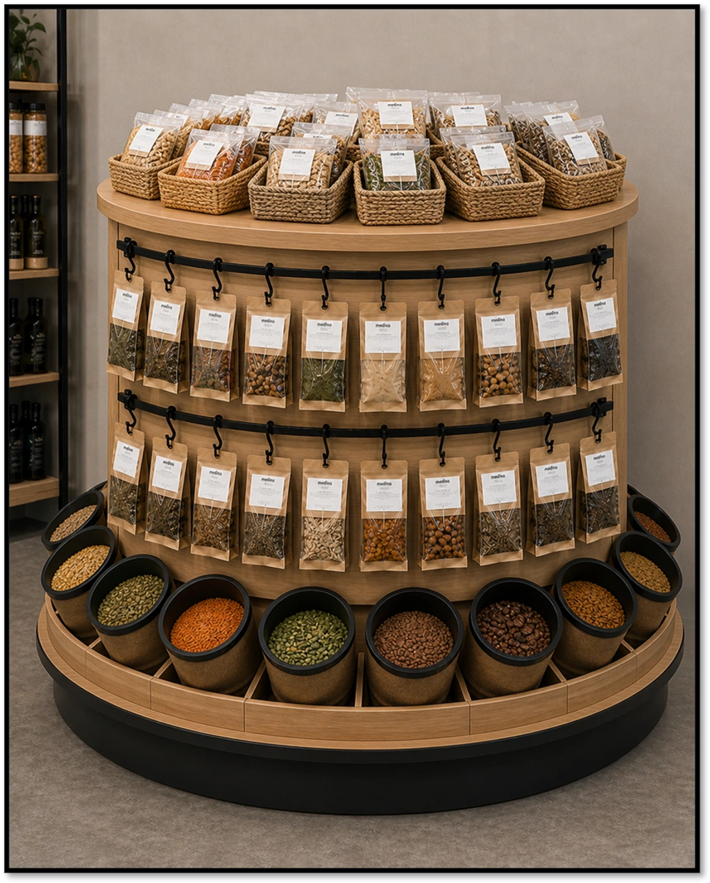 Round Spice and Bulk Display