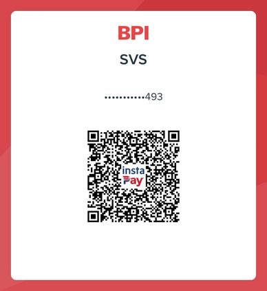 QR code for BPI InstaPay payment linked to an account ending in 493.