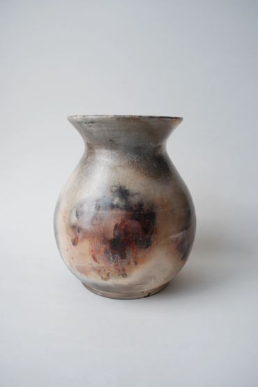 Barrel fired vase- 7 inches tall