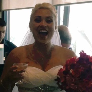 Bride Throwing Bouquet