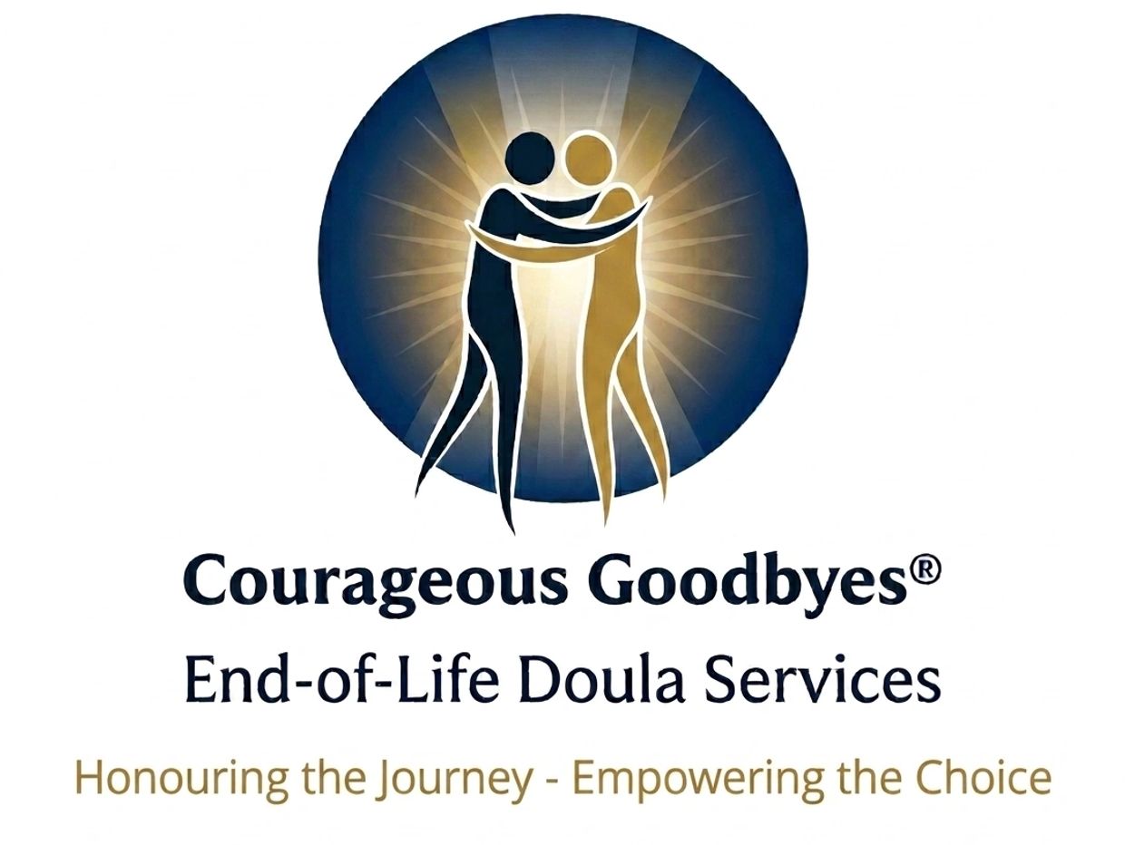 Logo for Courageous Goodbyes end-of-life doula services.