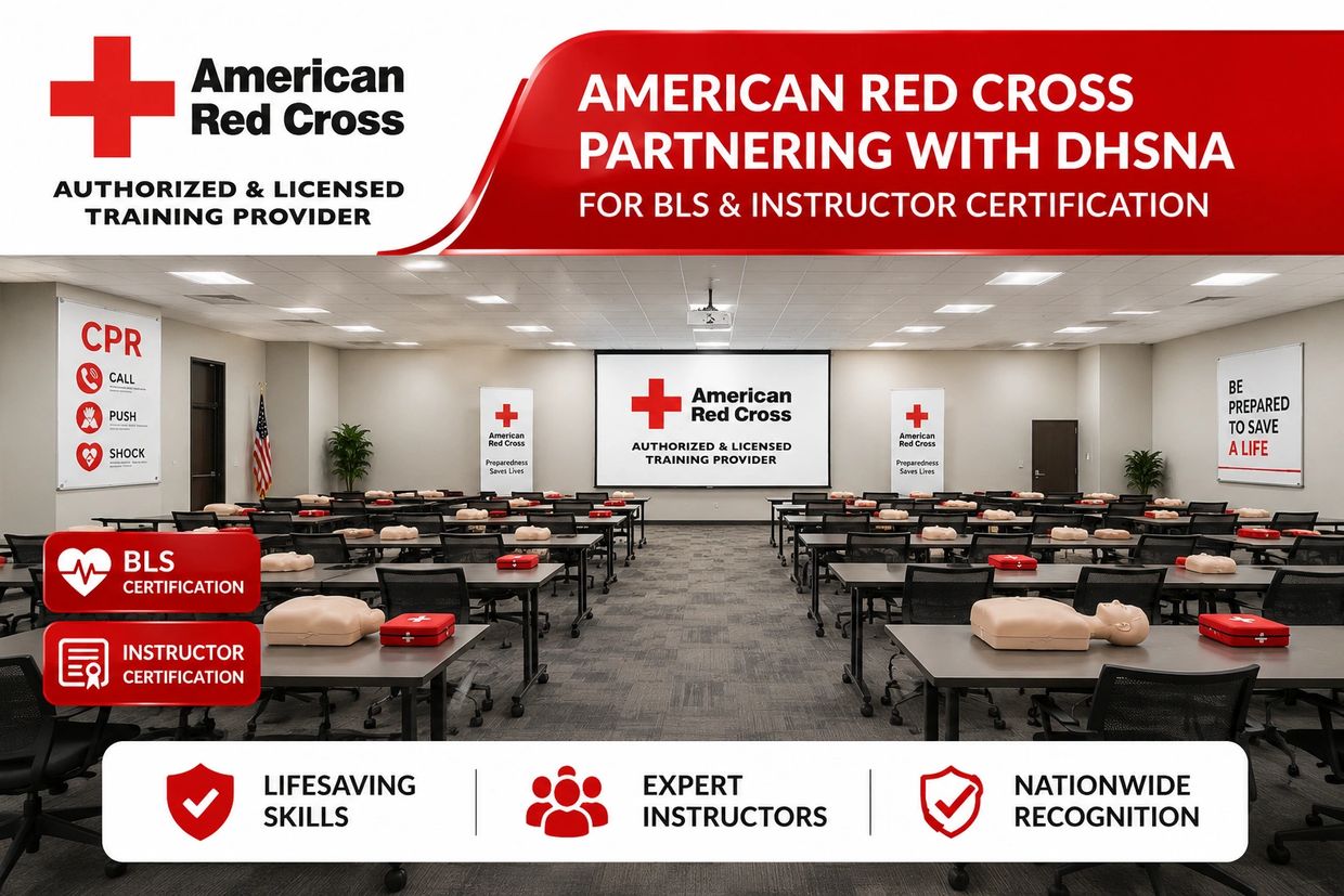 American Red Cross classroom set for BLS and instructor certification training.